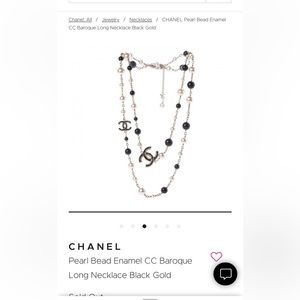 Chanel pearl bead long necklace